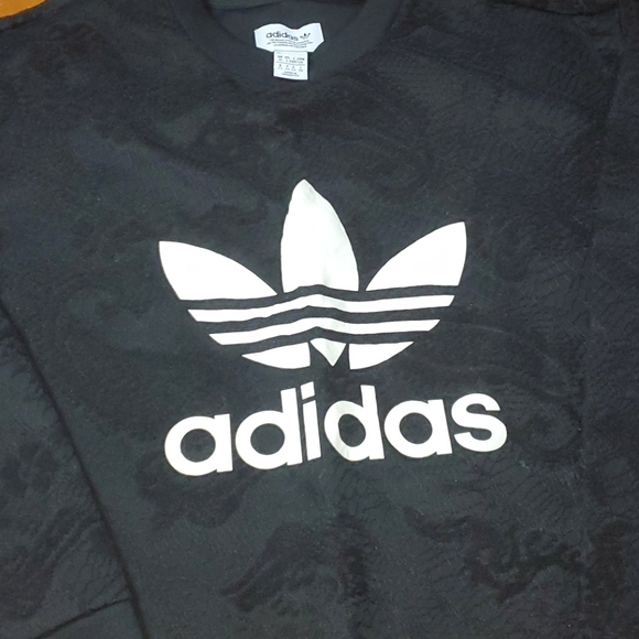 Adidas Black Sweatshirt with Paisley print size L - Picture 3 of 4